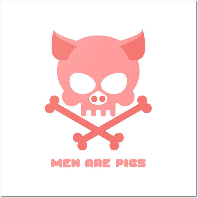 Animal Skull Pig Skull Men Are Pigs Men Are Trash Statement Evil Pig Wall Art by nathalieaynie